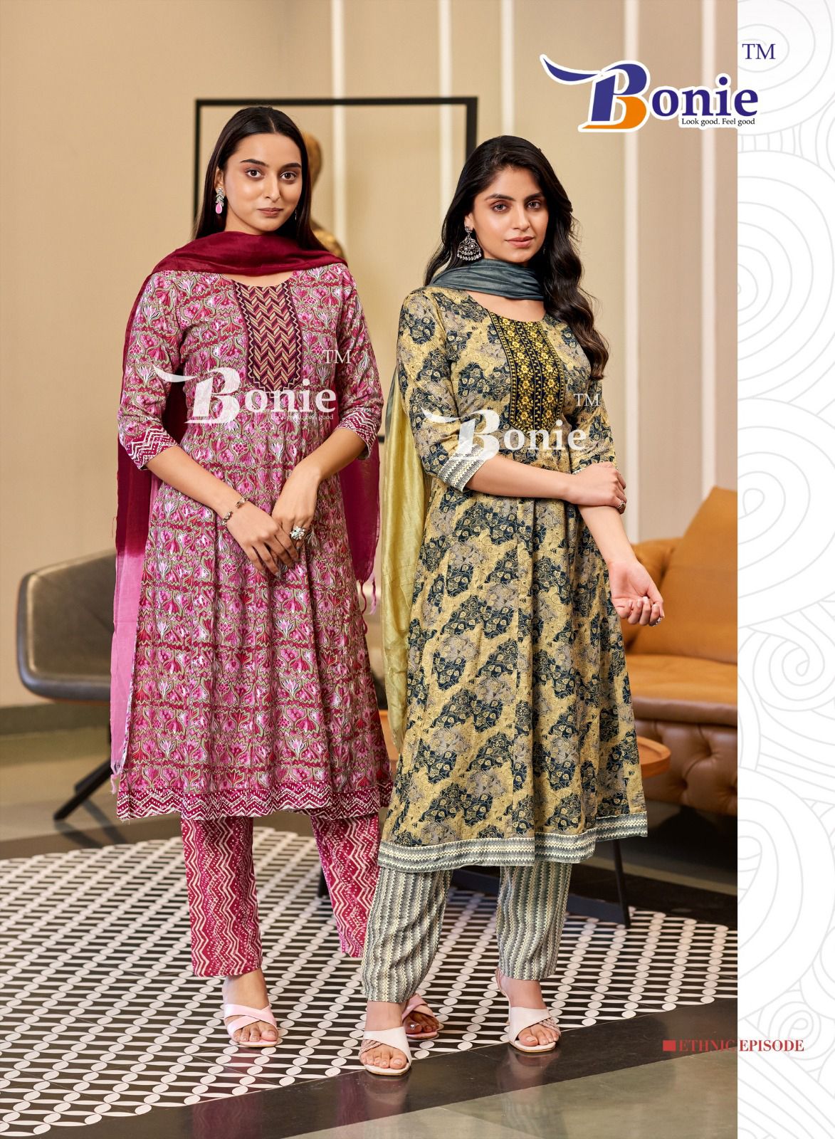 Tanvi By Bonie Rayon Printed Anarkali Kurti With Bottom Dupatta Wholesale Shop In Surat
